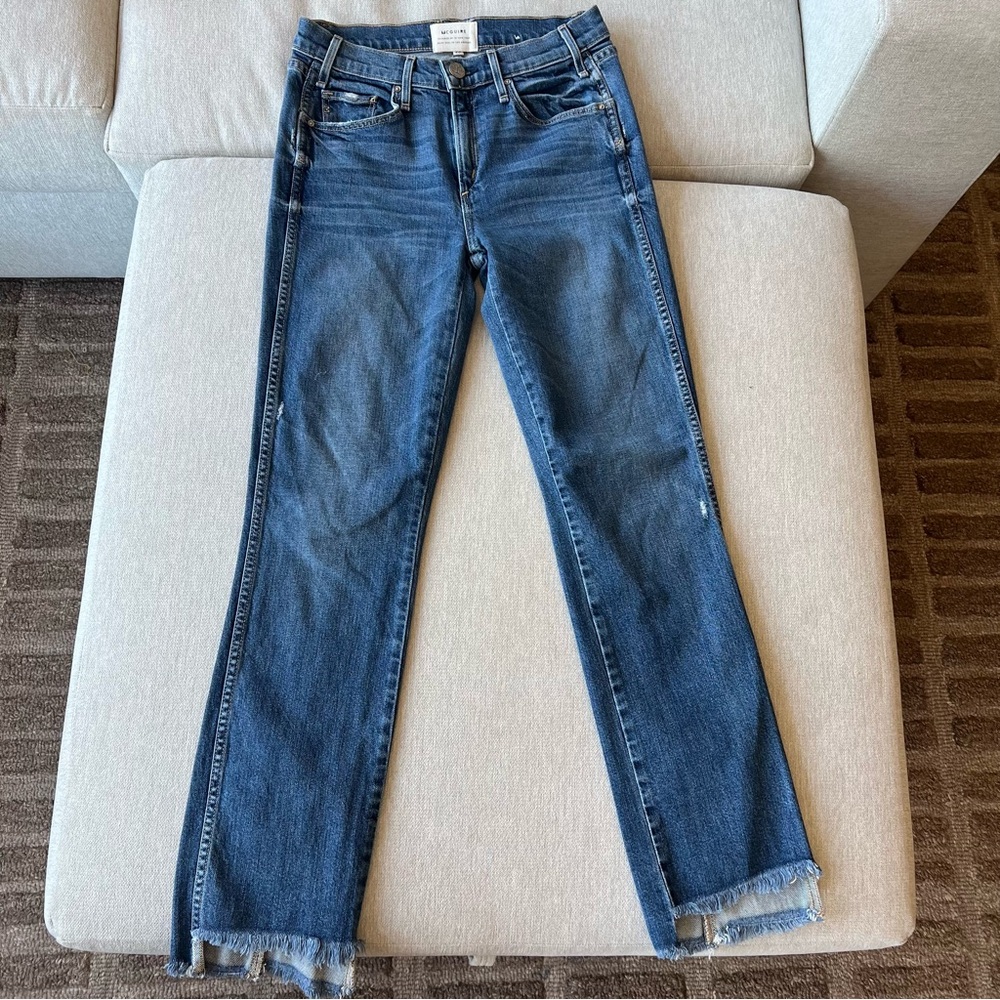 McGuire Lido Frayed Crop Straight Leg Jeans